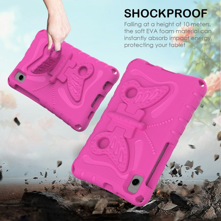 For Samsung Galaxy Tab A 8.0 T290 2019 Butterfly Bracket EVA Shockproof Tablet Case(Rose Red) by bashfashion