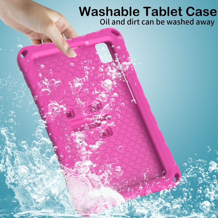 For Samsung Galaxy Tab A 8.0 T290 2019 Butterfly Bracket EVA Shockproof Tablet Case(Rose Red) by bashfashion