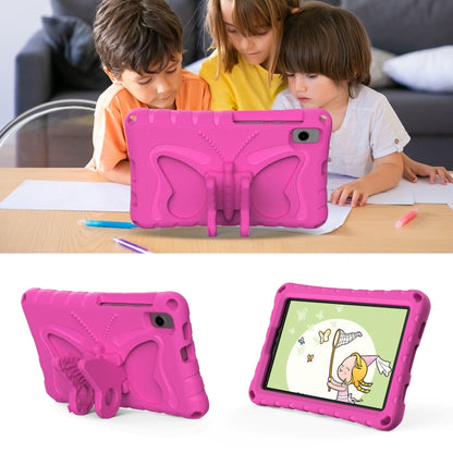 For Samsung Galaxy Tab A 8.0 T290 2019 Butterfly Bracket EVA Shockproof Tablet Case(Rose Red) by bashfashion