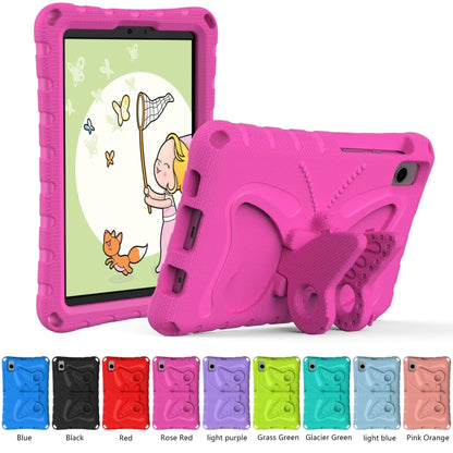 For Samsung Galaxy Tab A 8.0 T290 2019 Butterfly Bracket EVA Shockproof Tablet Case(Rose Red) by bashfashion