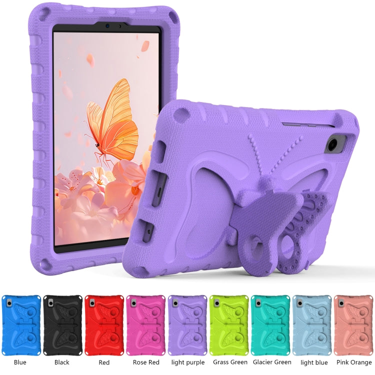 For Samsung Galaxy Tab A7 Lite T220 Butterfly Bracket EVA Shockproof Tablet Case(Light Purple) by bashfashion