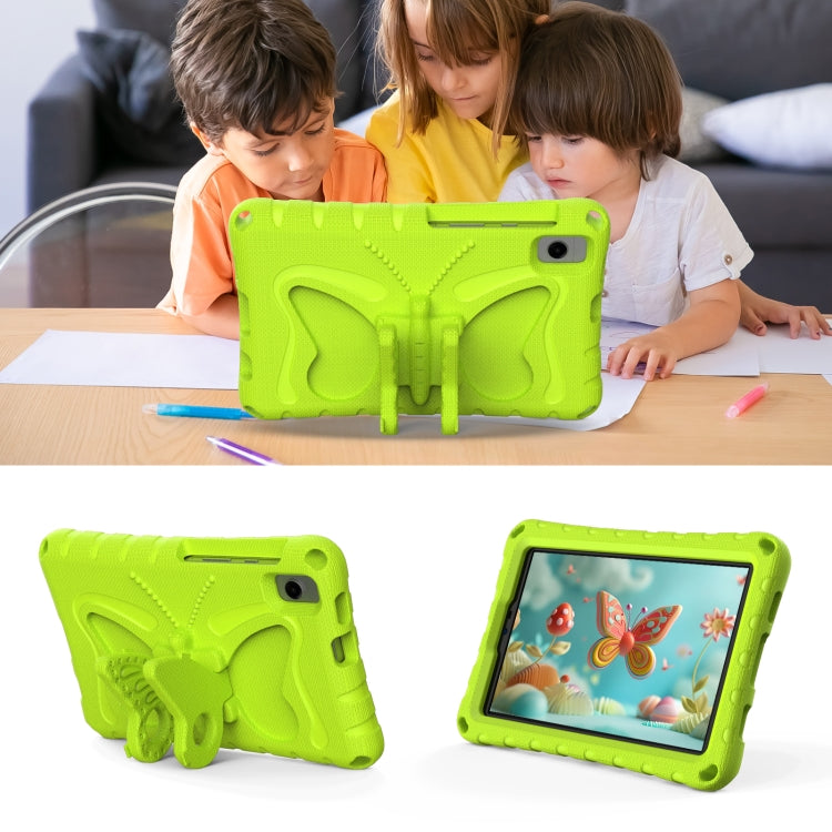 For Samsung Galaxy Tab A7 Lite T220 Butterfly Bracket EVA Shockproof Tablet Case(Grass Green) by bashfashion