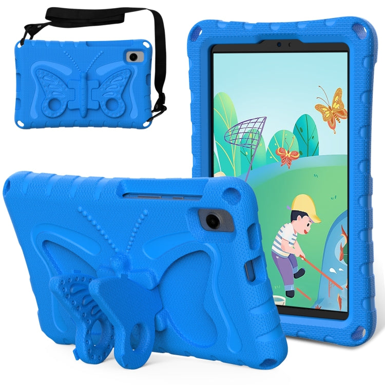 For Samsung Galaxy Tab A7 Lite T220 Butterfly Bracket EVA Shockproof Tablet Case(Blue) by bashfashion