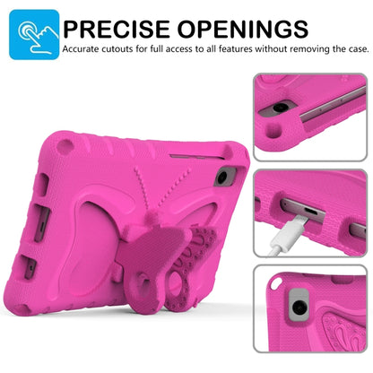 For Samsung Galaxy Tab A7 Lite T220 Butterfly Bracket EVA Shockproof Tablet Case(Rose Red) by bashfashion
