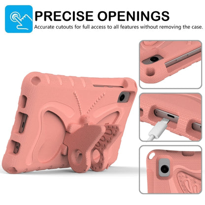 For Samsung Galaxy Tab A11 / A9 Butterfly Bracket EVA Shockproof Tablet Case(Pink Orange) by bashfashion