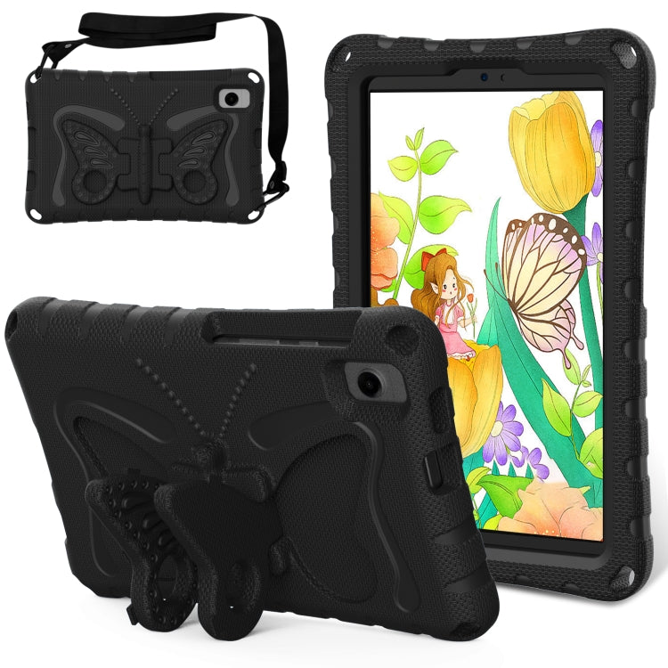 For Samsung Galaxy Tab A11 / A9 Butterfly Bracket EVA Shockproof Tablet Case(Black) by bashfashion