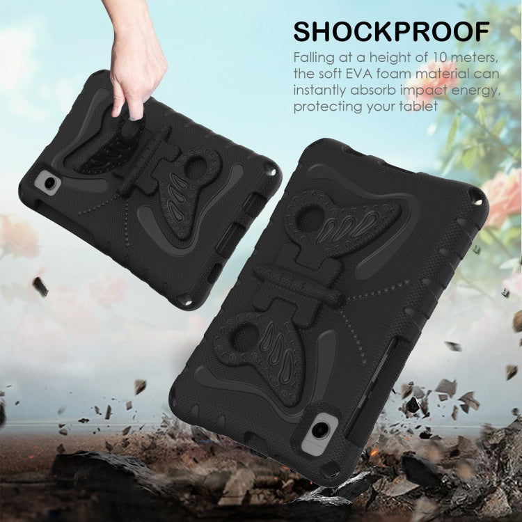 For Samsung Galaxy Tab A11 / A9 Butterfly Bracket EVA Shockproof Tablet Case(Black) by bashfashion
