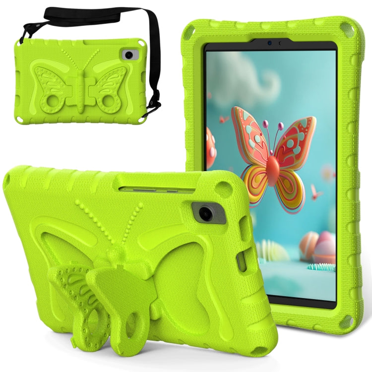 For Samsung Galaxy Tab A11 / A9 Butterfly Bracket EVA Shockproof Tablet Case(Grass Green) by bashfashion