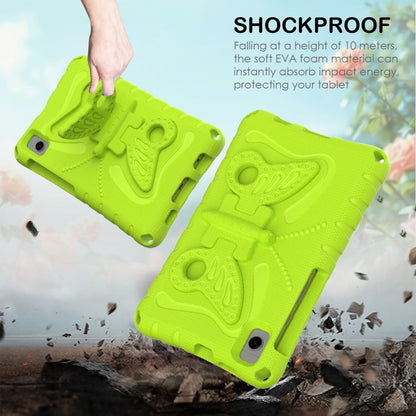 For Samsung Galaxy Tab A11 / A9 Butterfly Bracket EVA Shockproof Tablet Case(Grass Green) by bashfashion