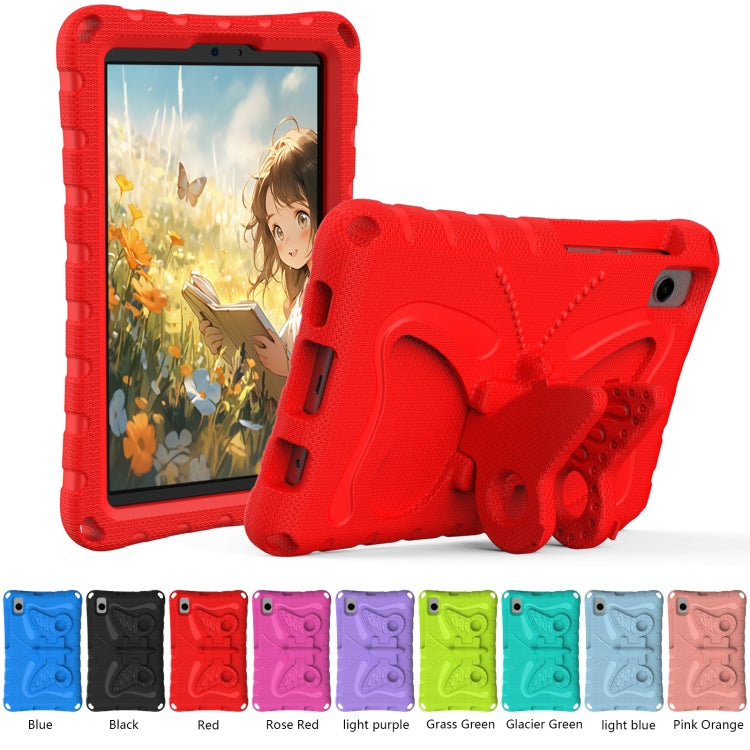 For Samsung Galaxy Tab A11 / A9 Butterfly Bracket EVA Shockproof Tablet Case(Red) by bashfashion