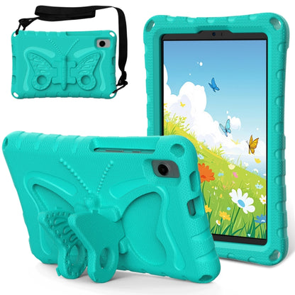 For Samsung Galaxy Tab A11 / A9 Butterfly Bracket EVA Shockproof Tablet Case(Mint Green) by bashfashion