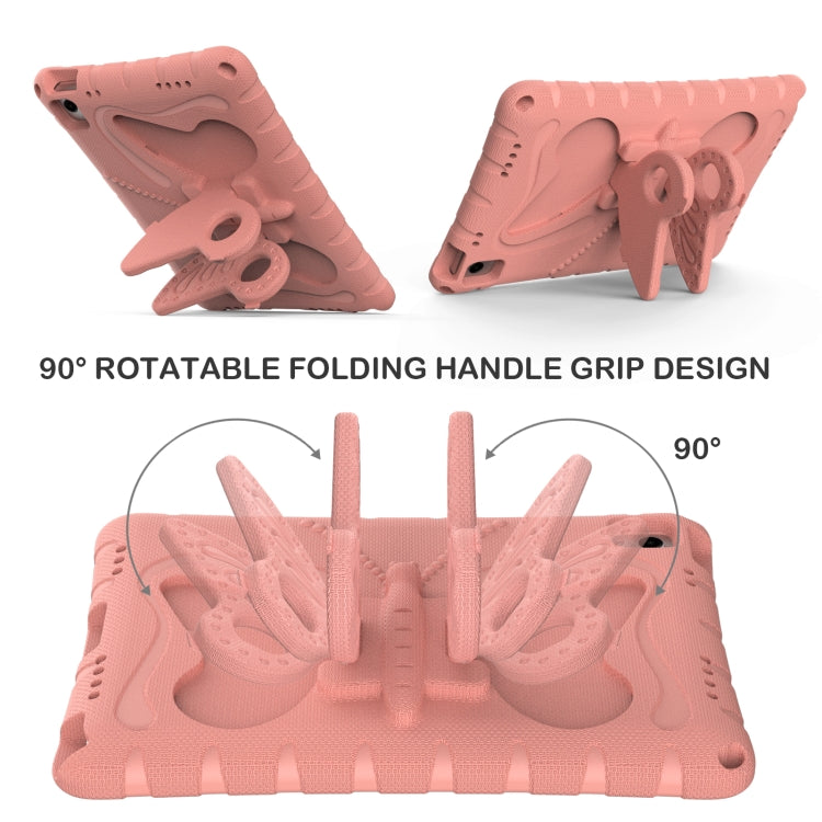 For Samsung Galaxy Tab A11+ / A9+ Butterfly Bracket EVA Shockproof Tablet Case(Pink Orange) by bashfashion