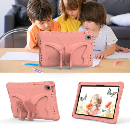 For Samsung Galaxy Tab A11+ / A9+ Butterfly Bracket EVA Shockproof Tablet Case(Pink Orange) by bashfashion