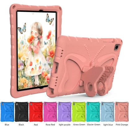 For Samsung Galaxy Tab A11+ / A9+ Butterfly Bracket EVA Shockproof Tablet Case(Pink Orange) by bashfashion