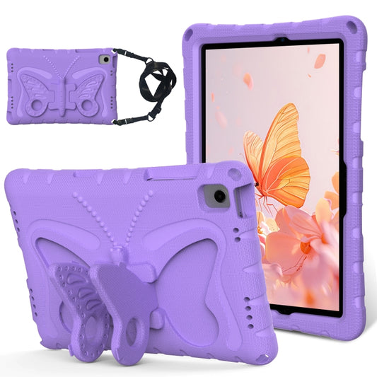 For Samsung Galaxy Tab A11+ / A9+ Butterfly Bracket EVA Shockproof Tablet Case(Light Purple) by bashfashion