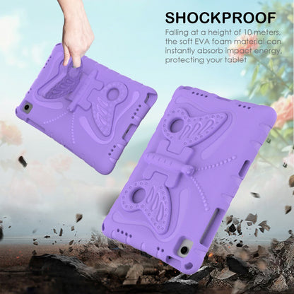 For Samsung Galaxy Tab A11+ / A9+ Butterfly Bracket EVA Shockproof Tablet Case(Light Purple) by bashfashion