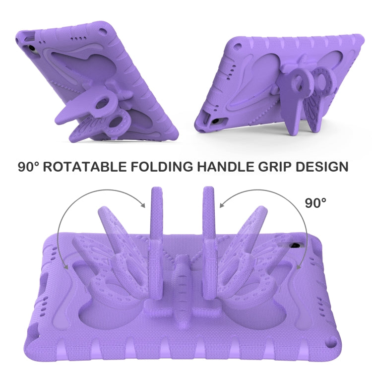 For Samsung Galaxy Tab A11+ / A9+ Butterfly Bracket EVA Shockproof Tablet Case(Light Purple) by bashfashion