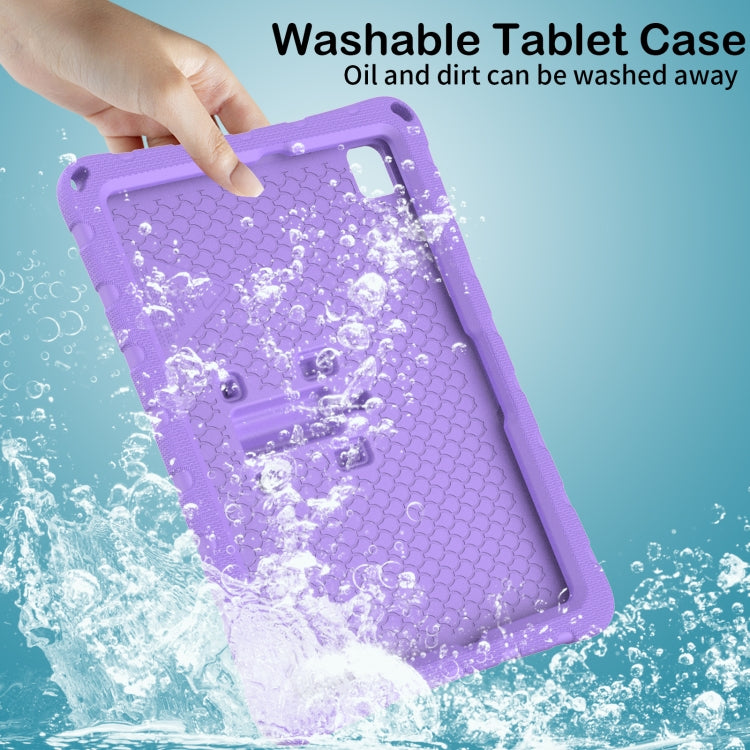 For Samsung Galaxy Tab A11+ / A9+ Butterfly Bracket EVA Shockproof Tablet Case(Light Purple) by bashfashion