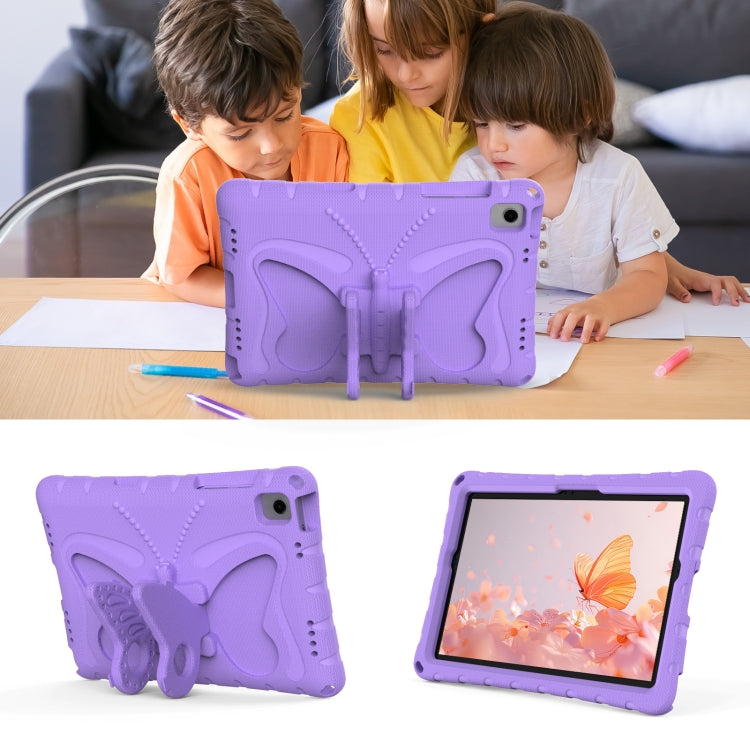 For Samsung Galaxy Tab A11+ / A9+ Butterfly Bracket EVA Shockproof Tablet Case(Light Purple) by bashfashion