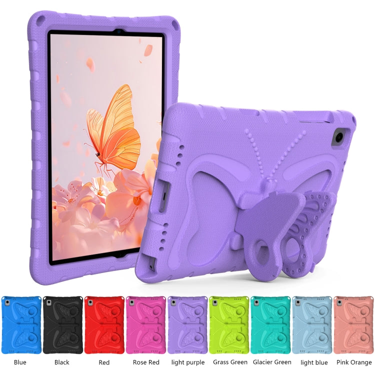 For Samsung Galaxy Tab A11+ / A9+ Butterfly Bracket EVA Shockproof Tablet Case(Light Purple) by bashfashion