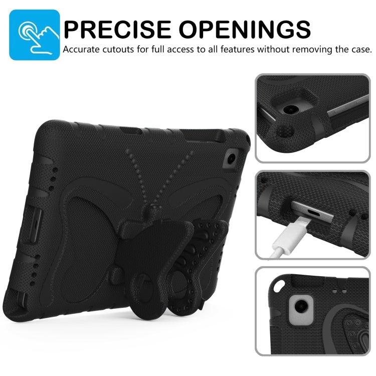 For Samsung Galaxy Tab A11+ / A9+ Butterfly Bracket EVA Shockproof Tablet Case(Black) by bashfashion