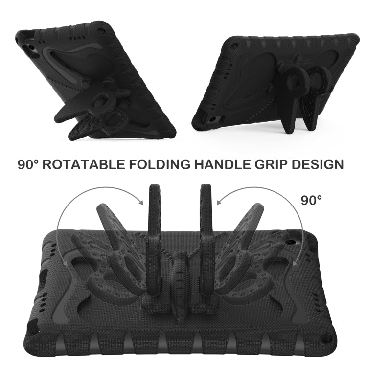 For Samsung Galaxy Tab A11+ / A9+ Butterfly Bracket EVA Shockproof Tablet Case(Black) by bashfashion