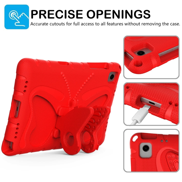 For Samsung Galaxy Tab A11+ / A9+ Butterfly Bracket EVA Shockproof Tablet Case(Red) by bashfashion