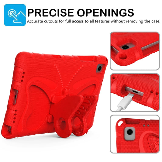 For Samsung Galaxy Tab A11+ / A9+ Butterfly Bracket EVA Shockproof Tablet Case(Red) by bashfashion