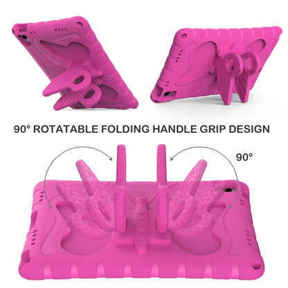 For Samsung Galaxy Tab A11+ / A9+ Butterfly Bracket EVA Shockproof Tablet Case(Rose Red) by bashfashion