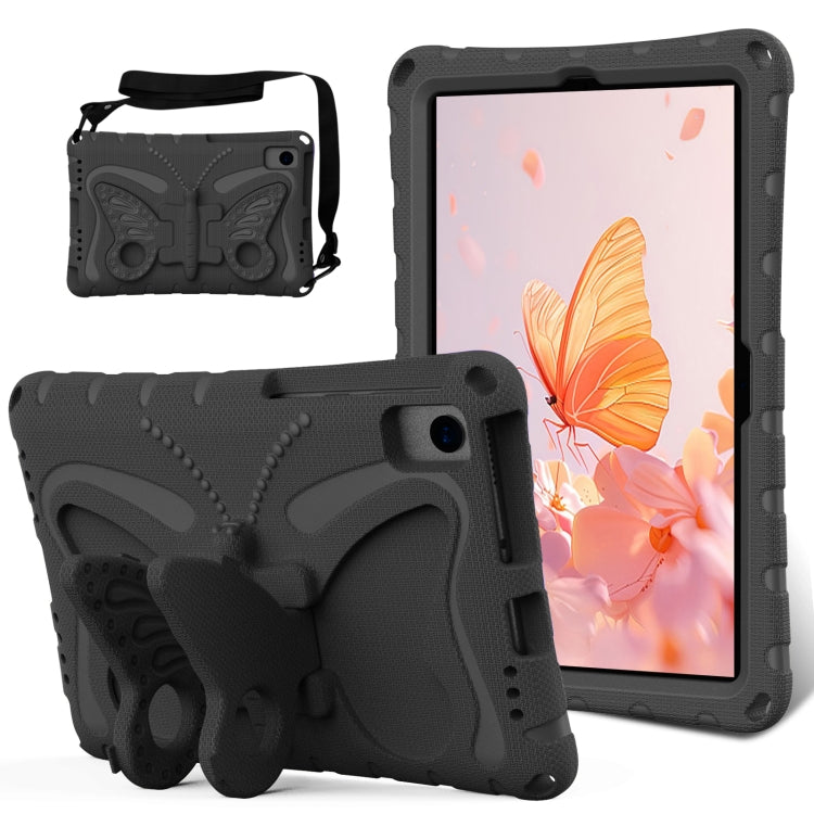 For Samsung Galaxy Tab S6 Lite 10.4 P620 Butterfly Bracket EVA Shockproof Tablet Case(Black) by bashfashion