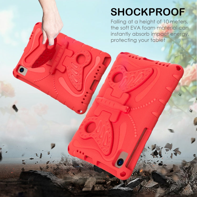 For Samsung Galaxy Tab S6 Lite 10.4 P620 Butterfly Bracket EVA Shockproof Tablet Case(Red) by bashfashion