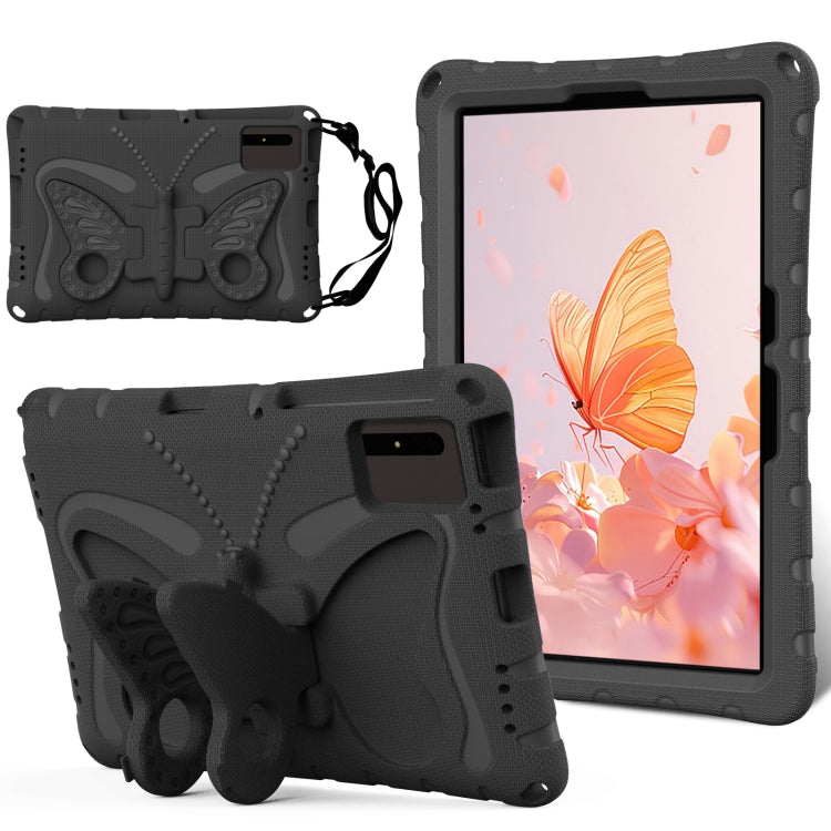 For Samsung Galaxy Tab S9 FE X510 Butterfly Bracket EVA Shockproof Tablet Case(Black) by bashfashion