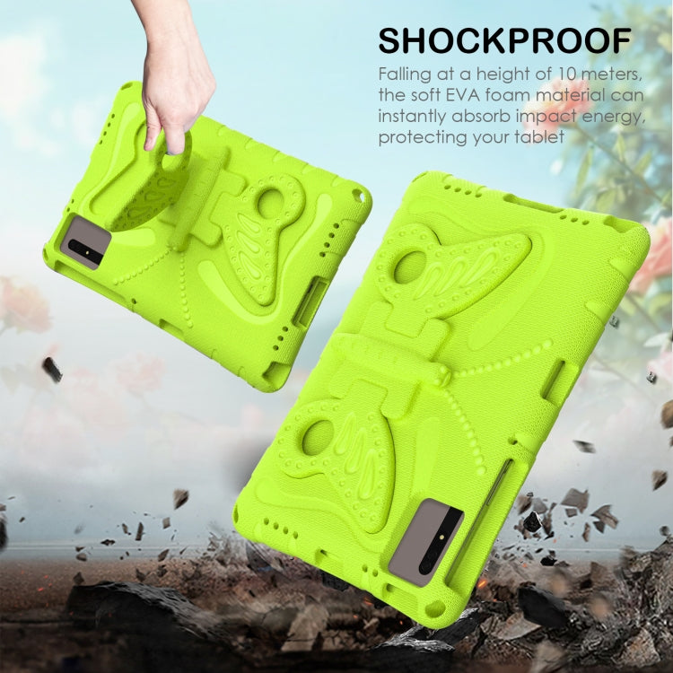 For Samsung Galaxy Tab S9 FE X510 Butterfly Bracket EVA Shockproof Tablet Case(Grass Green) by bashfashion
