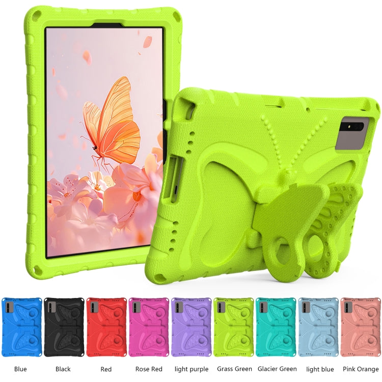 For Samsung Galaxy Tab S9 FE X510 Butterfly Bracket EVA Shockproof Tablet Case(Grass Green) by bashfashion
