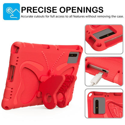 For Samsung Galaxy Tab S9 FE X510 Butterfly Bracket EVA Shockproof Tablet Case(Red) by bashfashion