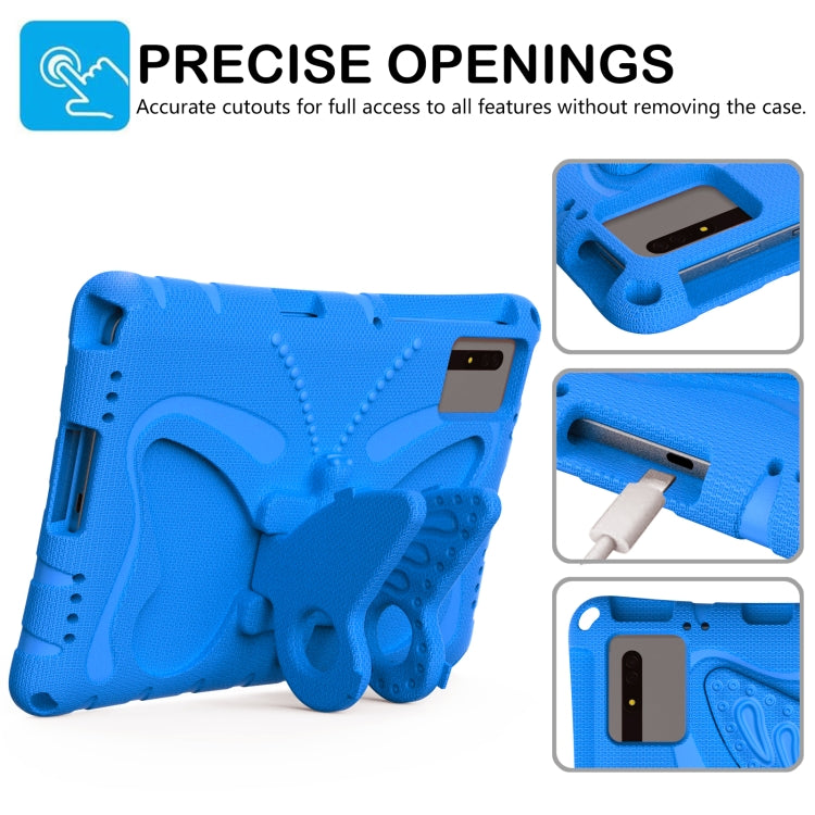 For Samsung Galaxy Tab S9 FE X510 Butterfly Bracket EVA Shockproof Tablet Case(Blue) by bashfashion