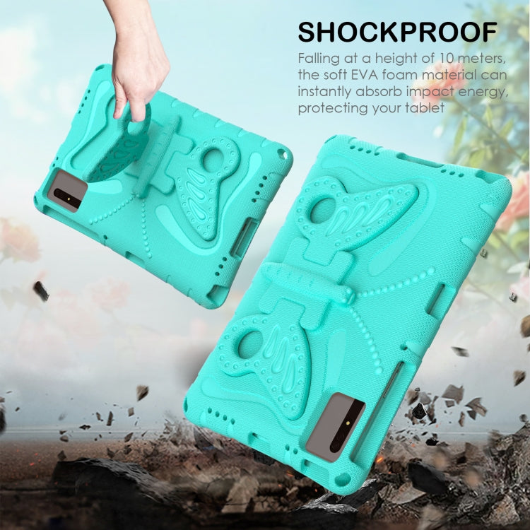 For Samsung Galaxy Tab S9 FE X510 Butterfly Bracket EVA Shockproof Tablet Case(Mint Green) by bashfashion