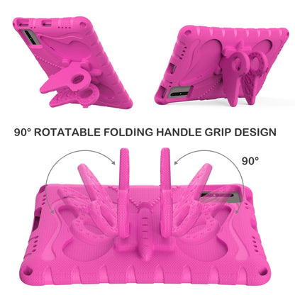 For Samsung Galaxy Tab S9 FE X510 Butterfly Bracket EVA Shockproof Tablet Case(Rose Red) by bashfashion
