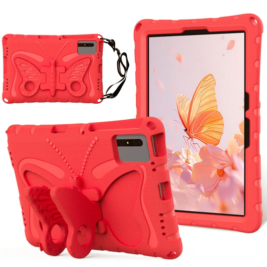 For Samsung Galaxy Tab S9 11 X710 Butterfly Bracket EVA Shockproof Tablet Case(Red) by bashfashion