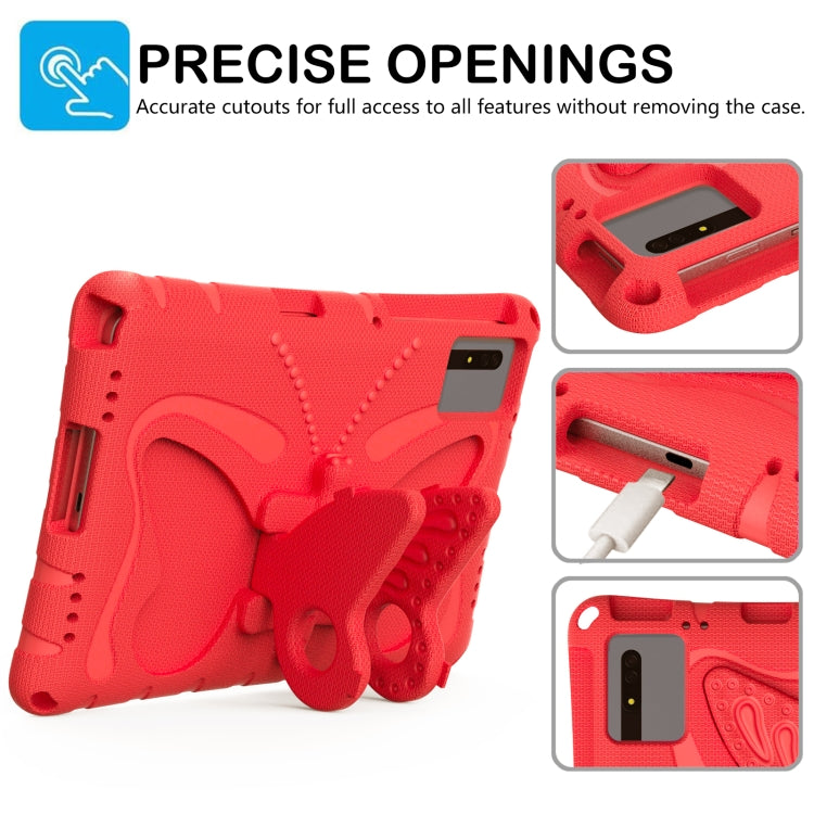 For Samsung Galaxy Tab S9 11 X710 Butterfly Bracket EVA Shockproof Tablet Case(Red) by bashfashion