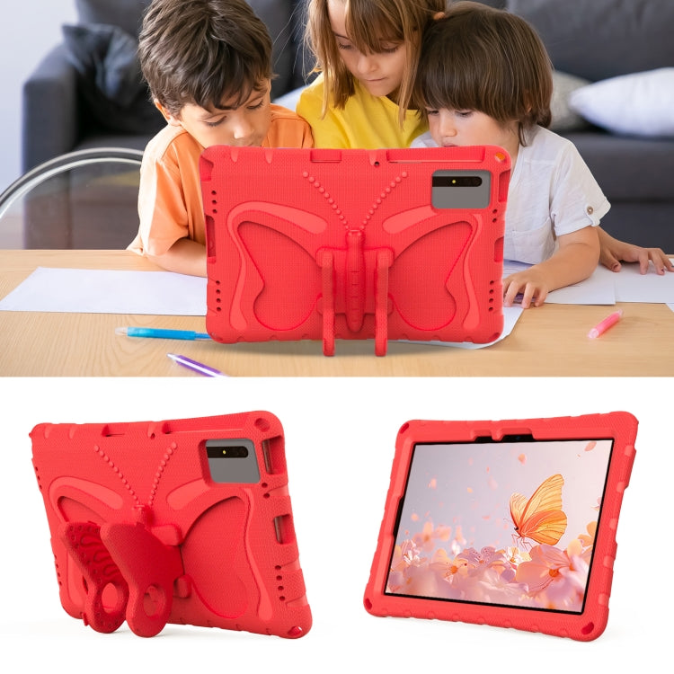 For Samsung Galaxy Tab S9 11 X710 Butterfly Bracket EVA Shockproof Tablet Case(Red) by bashfashion