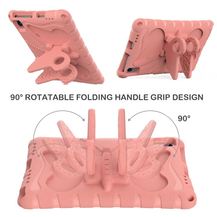 For Samsung Galaxy Tab A7 10.4 T509 Butterfly Bracket EVA Shockproof Tablet Case(Pink Orange) by bashfashion
