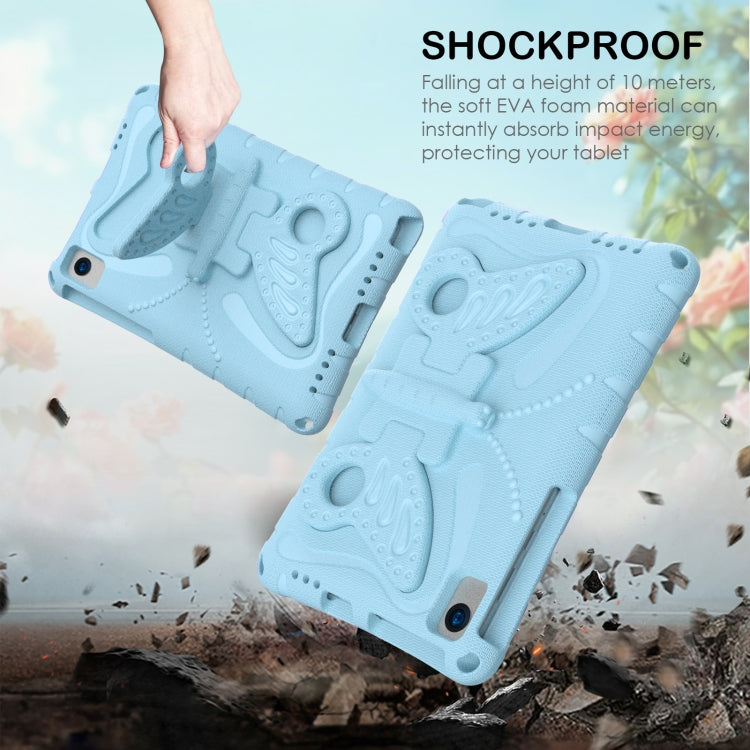 For Samsung Galaxy Tab A7 10.4 T509 Butterfly Bracket EVA Shockproof Tablet Case(Light Blue) by bashfashion