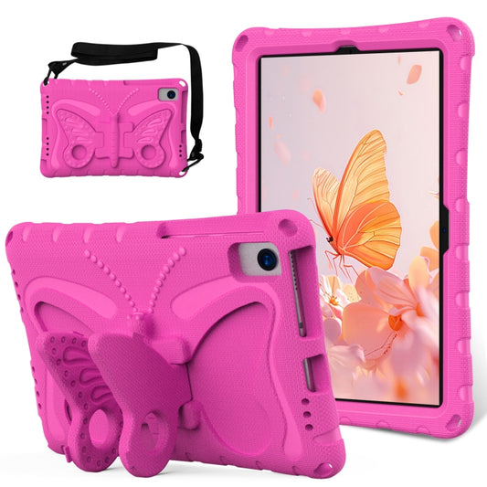 For Samsung Galaxy Tab A7 10.4 T509 Butterfly Bracket EVA Shockproof Tablet Case(Rose Red) by bashfashion