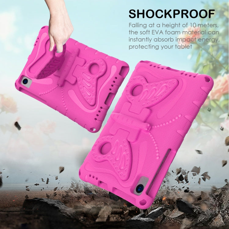 For Samsung Galaxy Tab A7 10.4 T509 Butterfly Bracket EVA Shockproof Tablet Case(Rose Red) by bashfashion