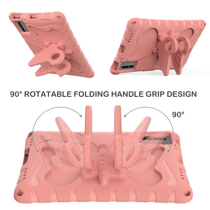 For Samsung Galaxy Tab S8 11 X700N Butterfly Bracket EVA Shockproof Tablet Case(Pink Orange) by bashfashion