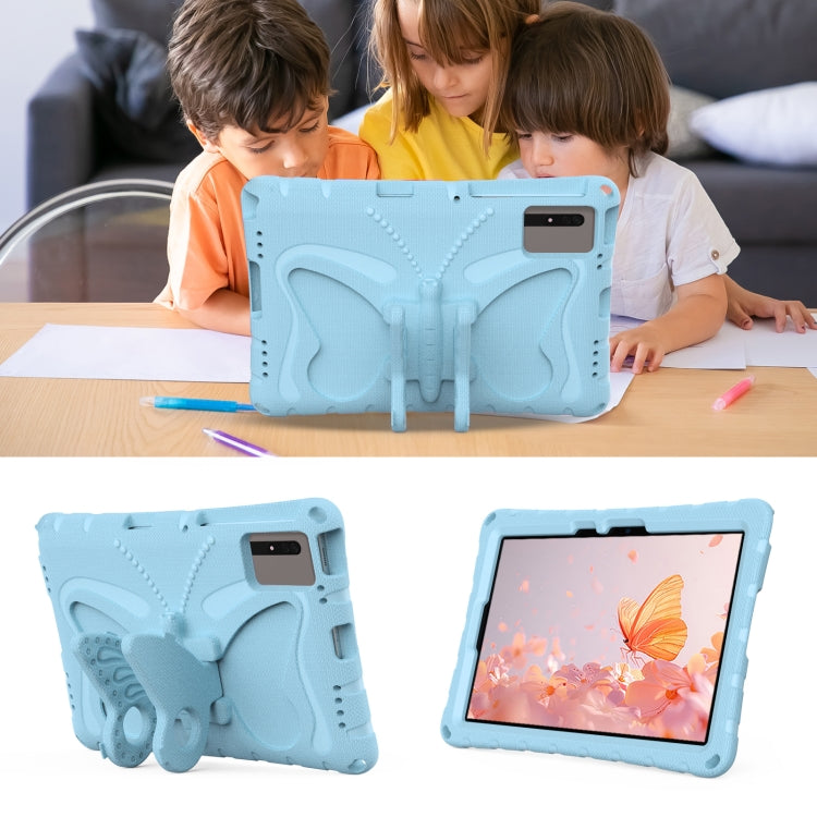 For Samsung Galaxy Tab S8 11 X700N Butterfly Bracket EVA Shockproof Tablet Case(Light Blue) by bashfashion