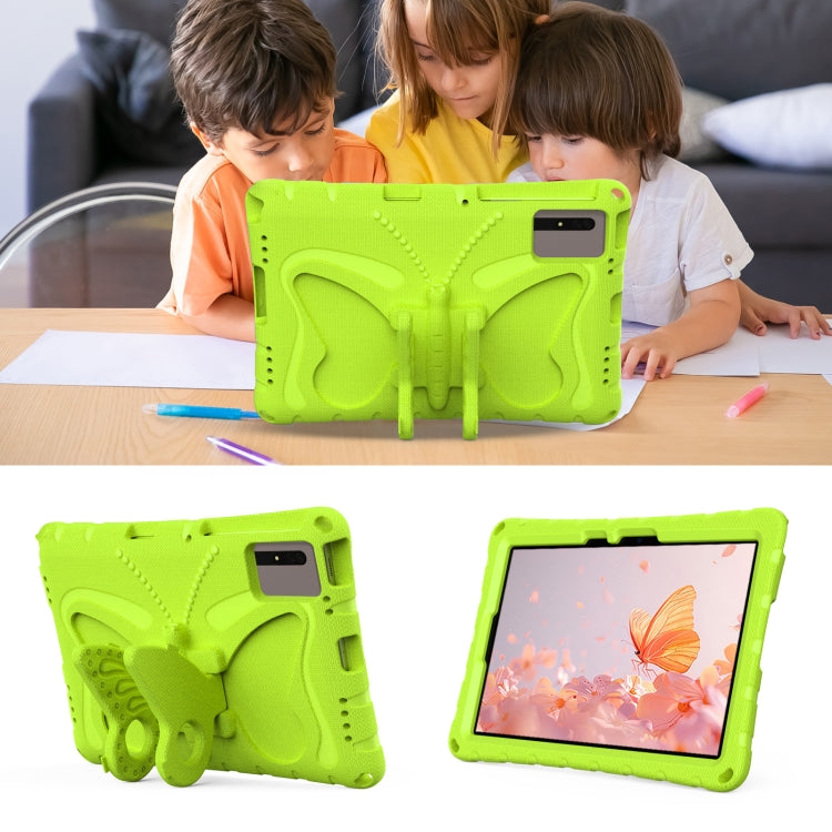 For Samsung Galaxy Tab S8 11 X700N Butterfly Bracket EVA Shockproof Tablet Case(Grass Green) by bashfashion