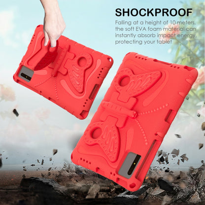 For Samsung Galaxy Tab S8 11 X700N Butterfly Bracket EVA Shockproof Tablet Case(Red) by bashfashion