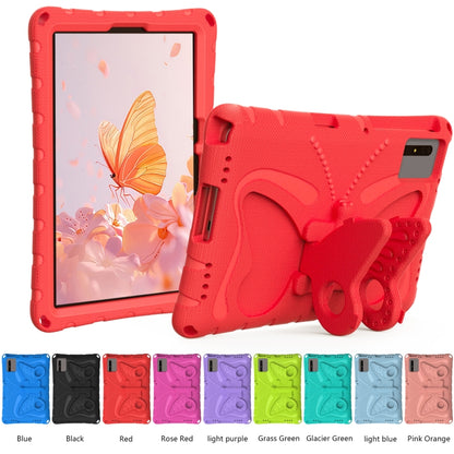 For Samsung Galaxy Tab S8 11 X700N Butterfly Bracket EVA Shockproof Tablet Case(Red) by bashfashion